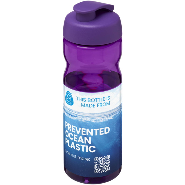 H2O Active® Eco Base 650 ml Sportflasche mit Klappdeckel - lila - Logo 1