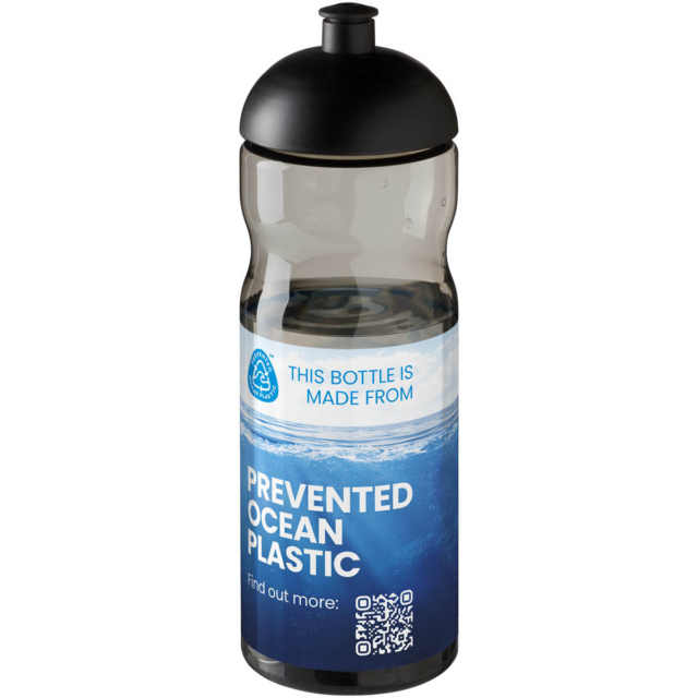 H2O Active® Eco Base 650 ml Sportflasche mit Stülpdeckel - charcoal - Logo 1