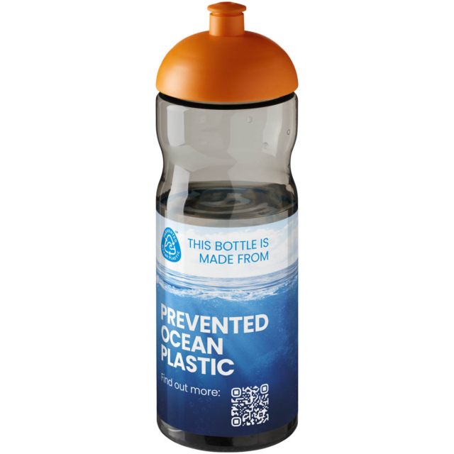 H2O Active® Eco Base 650 ml Sportflasche mit Stülpdeckel - kohle - Logo 1