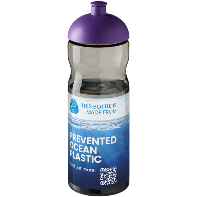 H2O Active® Eco Base 650 ml Sportflasche mit Stülpdeckel - kohle - Logo 1