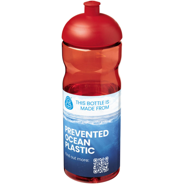 H2O Active® Eco Base 650 ml Sportflasche mit Stülpdeckel - rot - Logo 1