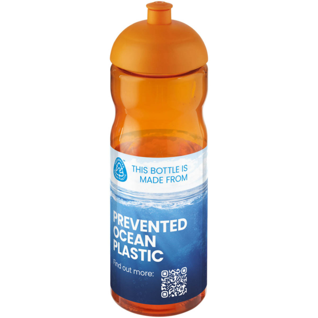 H2O Active® Eco Base 650 ml Sportflasche mit Stülpdeckel - orange - Logo 1