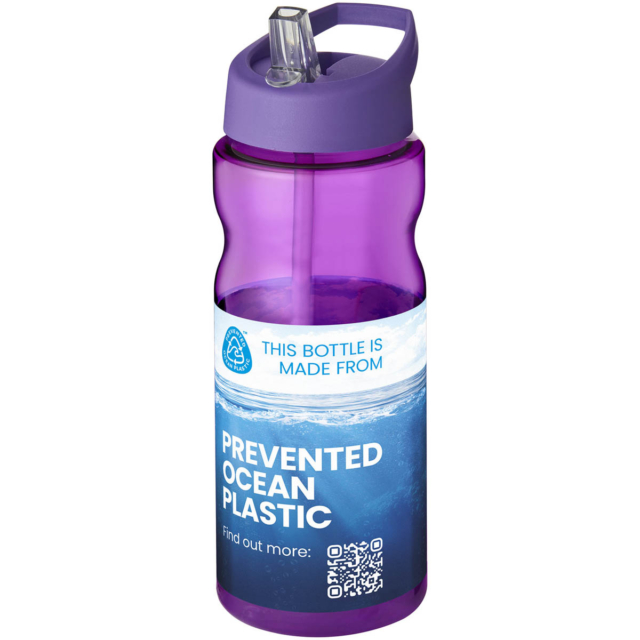 H2O Active® Eco Base 650 ml Sportflasche mit Ausgussdeckel - lila - Logo 1