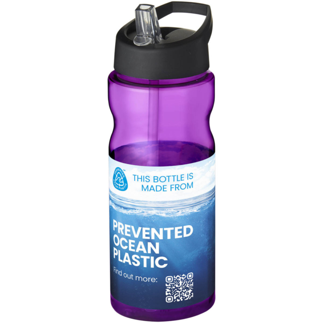 H2O Active® Eco Base 650 ml Sportflasche mit Ausgussdeckel - lila - Logo 1