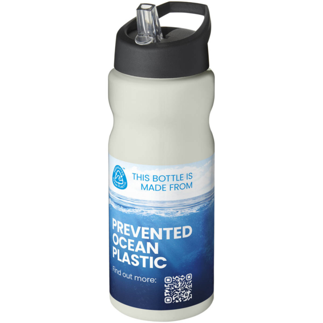 H2O Active® Eco Base 650 ml Sportflasche mit Ausgussdeckel - elfenbeinweiß - Logo 1