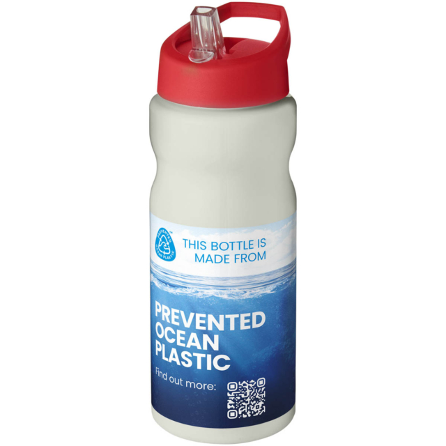 H2O Active® Eco Base 650 ml Sportflasche mit Ausgussdeckel - elfenbeinweiß - Logo 1