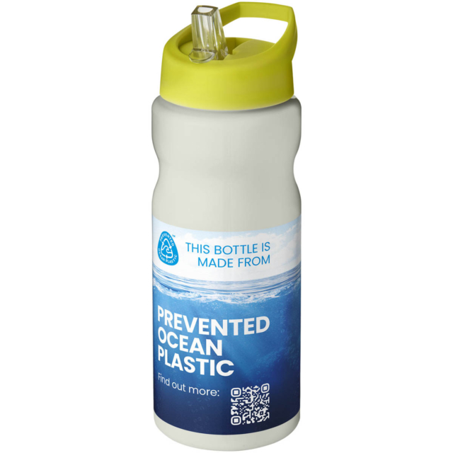 H2O Active® Eco Base 650 ml Sportflasche mit Ausgussdeckel - elfenbeinweiß - Logo 1