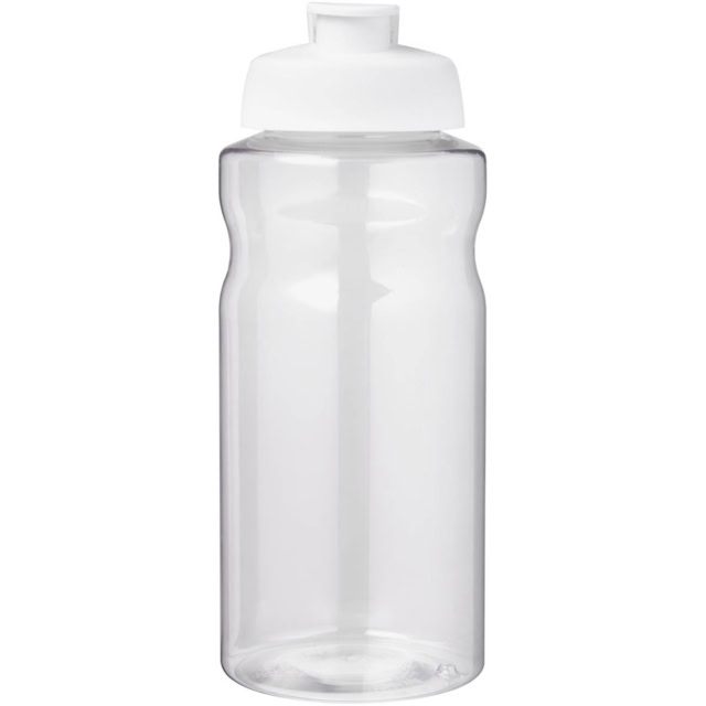 H2O Active® Big Base 1L Sportflasche mit Klappdeckel - weiss - Vorderseite