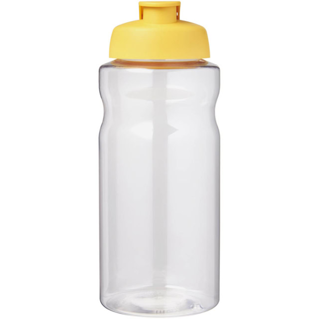 H2O Active® Big Base 1L Sportflasche mit Klappdeckel - gelb - Vorderseite