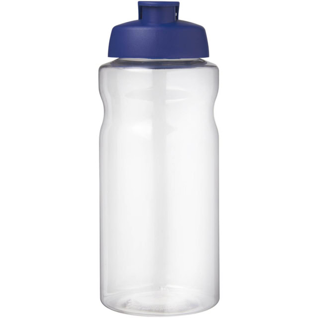 H2O Active® Big Base 1L Sportflasche mit Klappdeckel - blau - Vorderseite