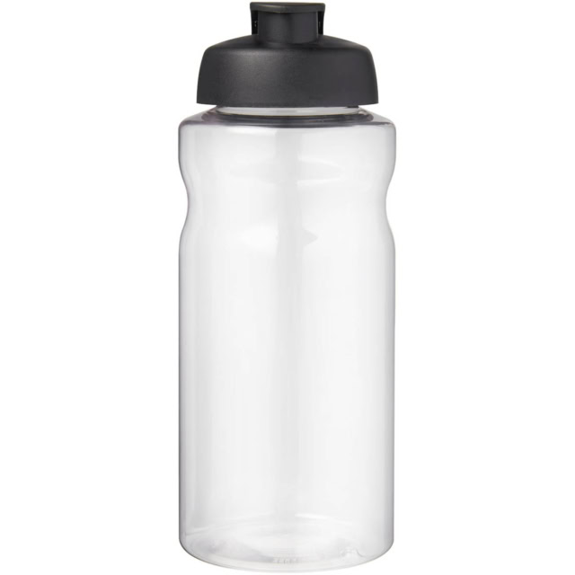 H2O Active® Big Base 1L Sportflasche mit Klappdeckel - schwarz - Vorderseite