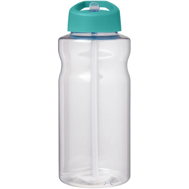 H2O Active® Big Base 1L Sportflasche mit Ausgussdeckel - aquablau - Vorderseite