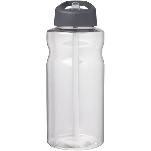 H2O Active® Big Base 1L Sportflasche mit Ausgussdeckel - grau - Vorderseite