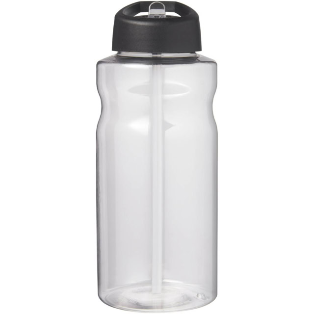 H2O Active® Big Base 1L Sportflasche mit Ausgussdeckel - schwarz - Vorderseite