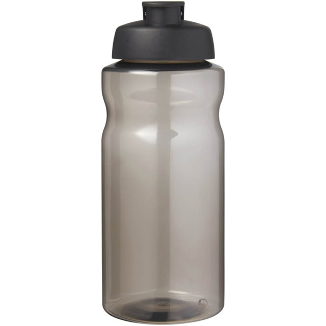 H2O Active® Eco Big Base 1L Sportflasche mit Klappdeckel - kohle - Vorderseite