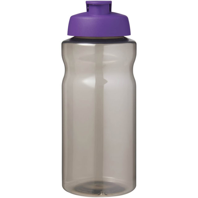 H2O Active® Eco Big Base 1L Sportflasche mit Klappdeckel - kohle - Vorderseite