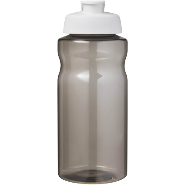 H2O Active® Eco Big Base 1L Sportflasche mit Klappdeckel - kohle - Vorderseite