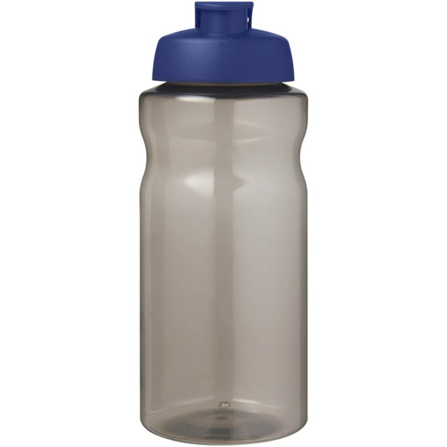 H2O Active® Eco Big Base 1L Sportflasche mit Klappdeckel - kohle - Vorderseite