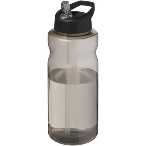 H2O Active® Eco Big Base 1L Sportflasche mit Ausgussdeckel - kohle - Hauptfoto