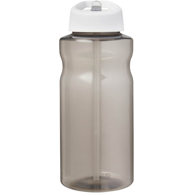 H2O Active® Eco Big Base 1L Sportflasche mit Ausgussdeckel - kohle - Vorderseite