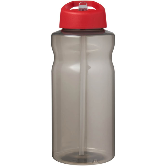 H2O Active® Eco Big Base 1L Sportflasche mit Ausgussdeckel - kohle - Vorderseite