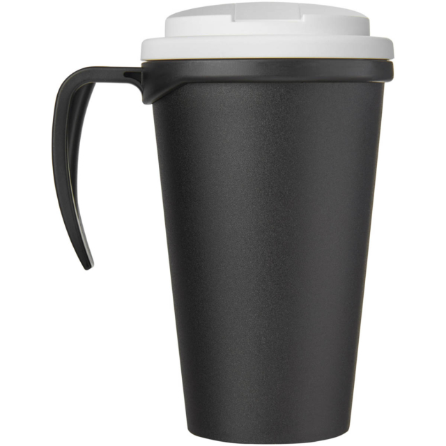 Americano® Grande 350 ml Isolierbecher mit auslaufsicherem Schraubverschluss - schwarz - Rückseite