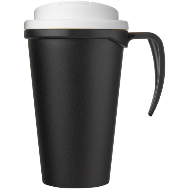 Americano® Grande 350 ml Isolierbecher mit auslaufsicherem Schraubverschluss - schwarz - Vorderseite