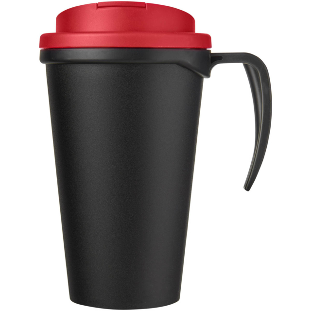 Americano® Grande 350 ml Isolierbecher mit auslaufsicherem Schraubverschluss - schwarz - Vorderseite