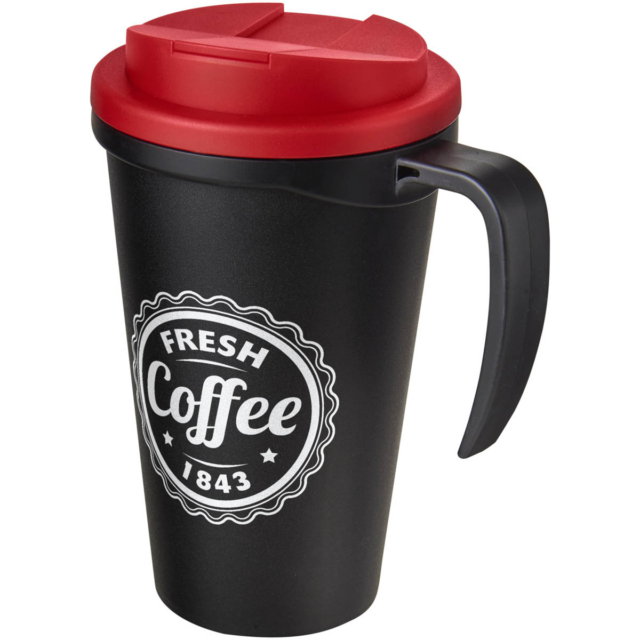 Americano® Grande 350 ml Isolierbecher mit auslaufsicherem Schraubverschluss - schwarz - Logo 1