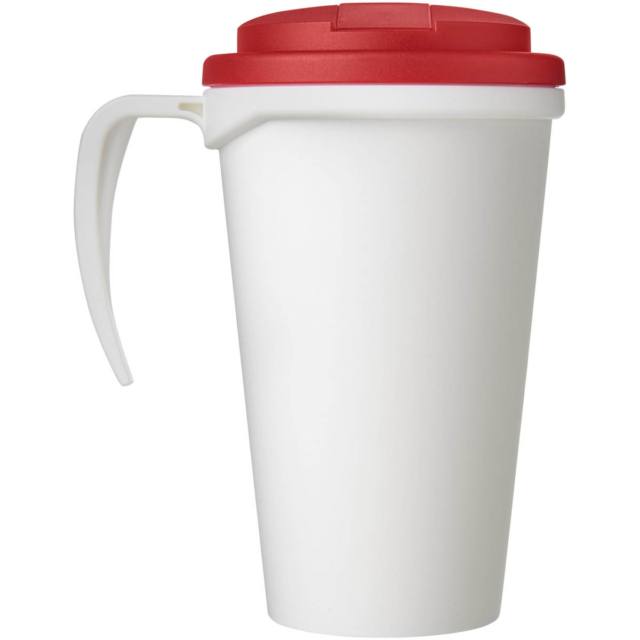 Americano® Grande 350 ml Isolierbecher mit auslaufsicherem Schraubverschluss - weiss - Rückseite