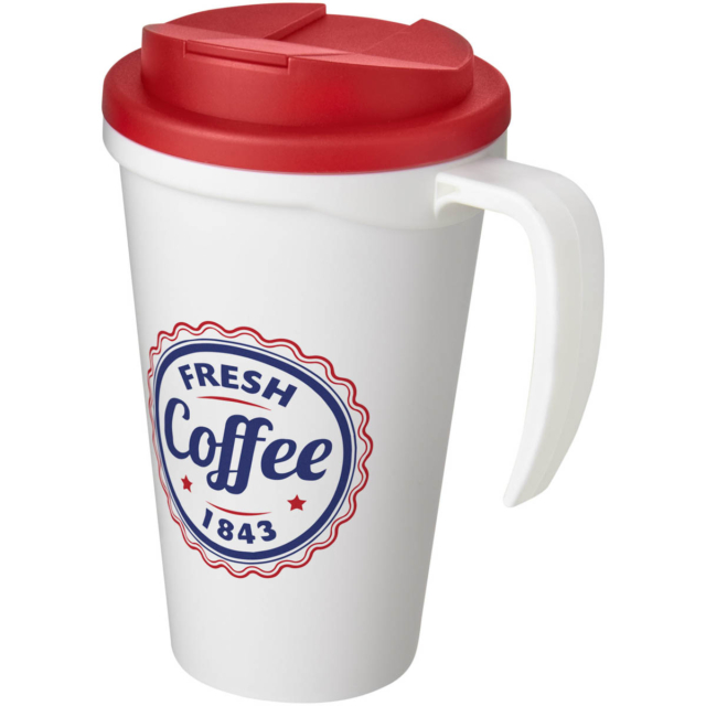 Americano® Grande 350 ml Isolierbecher mit auslaufsicherem Schraubverschluss - weiss - Logo 1