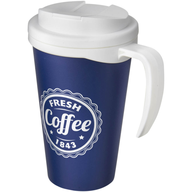 Americano® Grande 350 ml Isolierbecher mit auslaufsicherem Schraubverschluss - blau - Logo 1