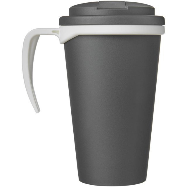 Americano® Grande 350 ml Isolierbecher mit auslaufsicherem Schraubverschluss - grau - Rückseite