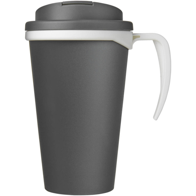 Americano® Grande 350 ml Isolierbecher mit auslaufsicherem Schraubverschluss - grau - Vorderseite