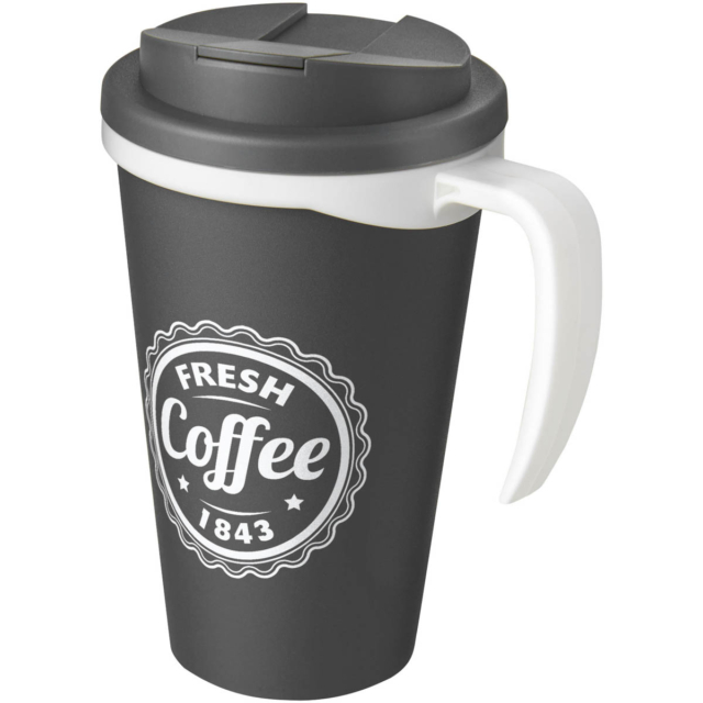 Americano® Grande 350 ml Isolierbecher mit auslaufsicherem Schraubverschluss - grau - Logo 1