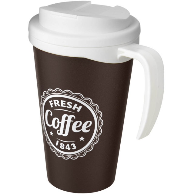 Americano® Grande 350 ml Isolierbecher mit auslaufsicherem Schraubverschluss - braun - Logo 1