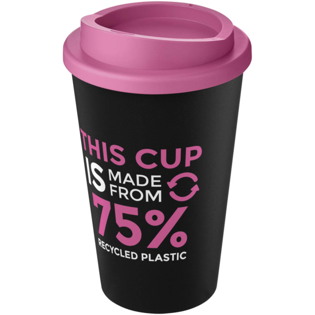 Americano® Eco 350 ml recycelter Becher - schwarz - Logo 1