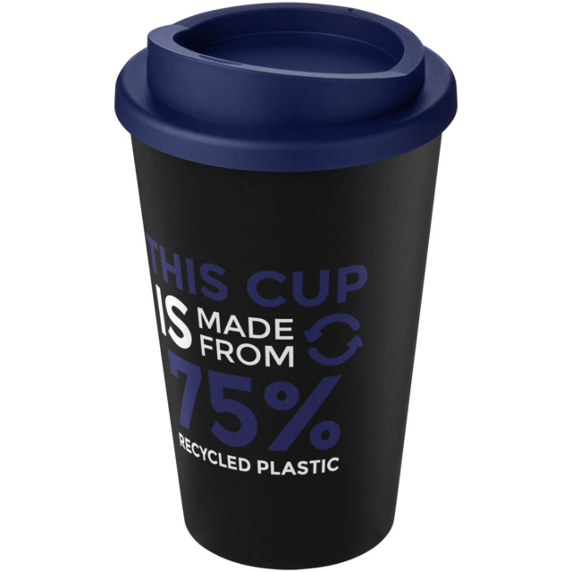 Americano® Eco 350 ml recycelter Becher - schwarz - Logo 1