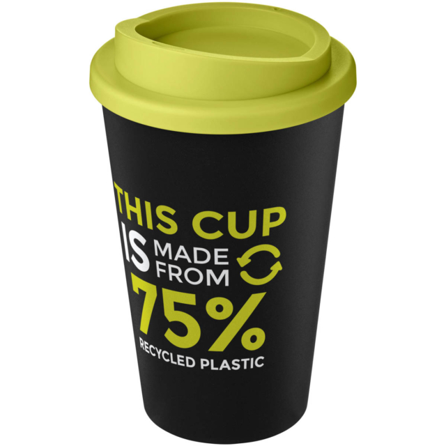 Americano® Eco 350 ml recycelter Becher - schwarz - Logo 1