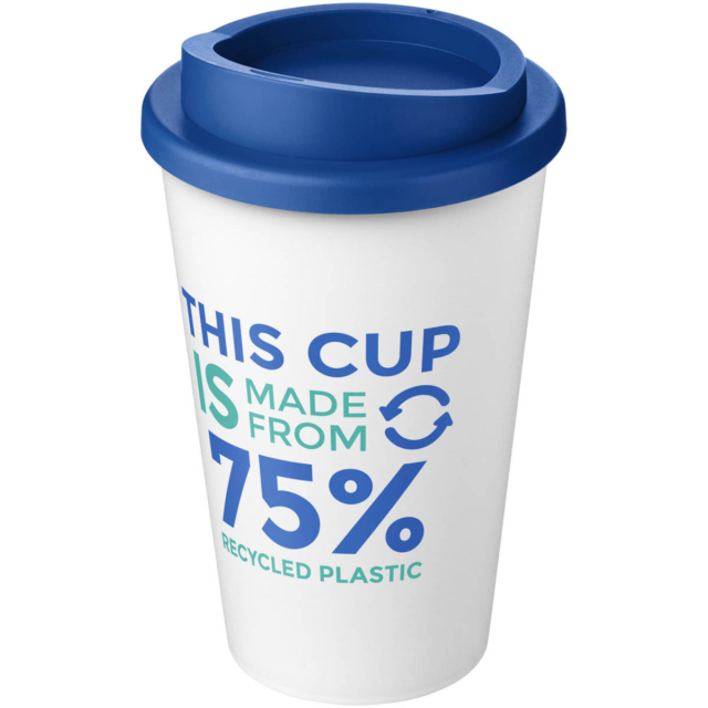 Americano® Eco 350 ml recycelter Becher - weiss - Logo 1