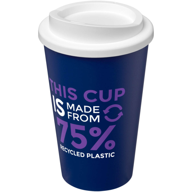 Americano® Eco 350 ml recycelter Becher - blau - Logo 1