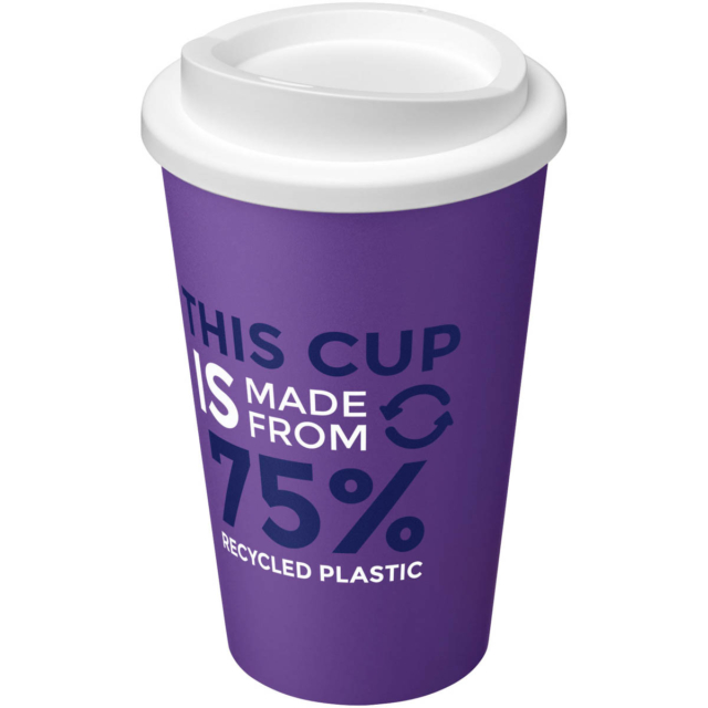 Americano® Eco 350 ml recycelter Becher - lila - Logo 1