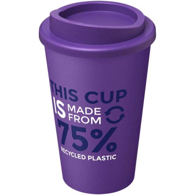 Americano® Eco 350 ml recycelter Becher - lila - Logo 1