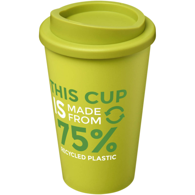 Americano® Eco 350 ml recycelter Becher - limone - Logo 1