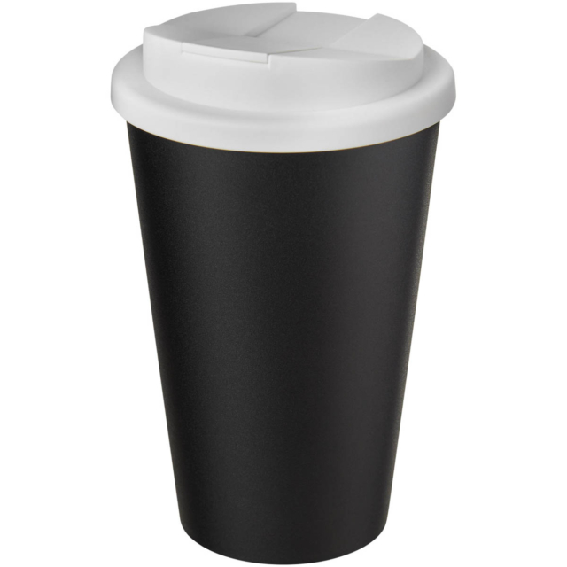 Americano® Eco 350 ml recycelter Becher mit auslaufsicherem Deckel - weiss - Hauptfoto