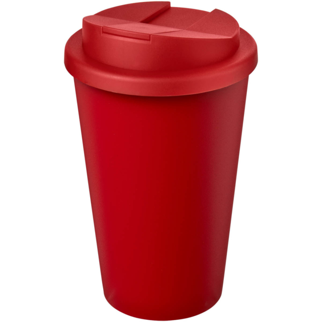 Americano® Eco 350 ml recycelter Becher mit auslaufsicherem Deckel - rot - Hauptfoto