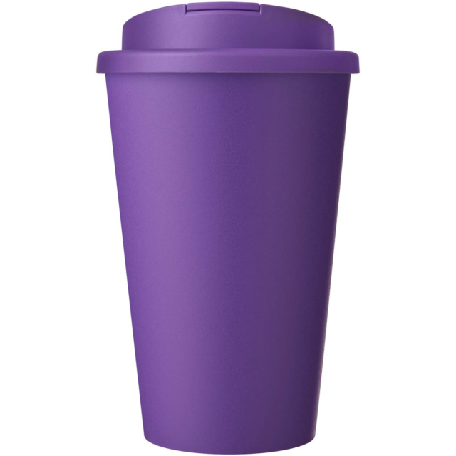 Americano® Eco 350 ml recycelter Becher mit auslaufsicherem Deckel - lila - Vorderseite