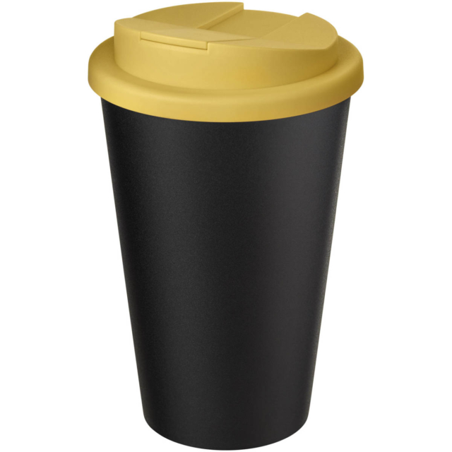 Americano® Eco 350 ml recycelter Becher mit auslaufsicherem Deckel - gelb - Hauptfoto