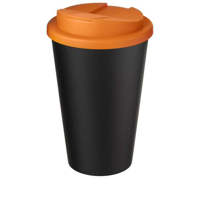 Americano® Eco 350 ml recycelter Becher mit auslaufsicherem Deckel - orange - Hauptfoto