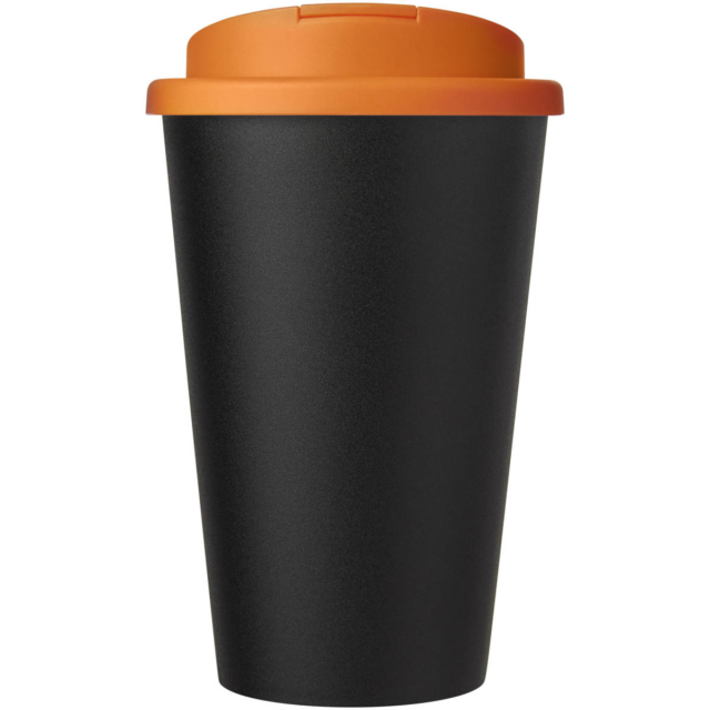 Americano® Eco 350 ml recycelter Becher mit auslaufsicherem Deckel - orange - Vorderseite